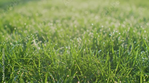 Wallpaper Mural Waking up dewy grass in the early morning with sunlight shimmering on the blades Torontodigital.ca