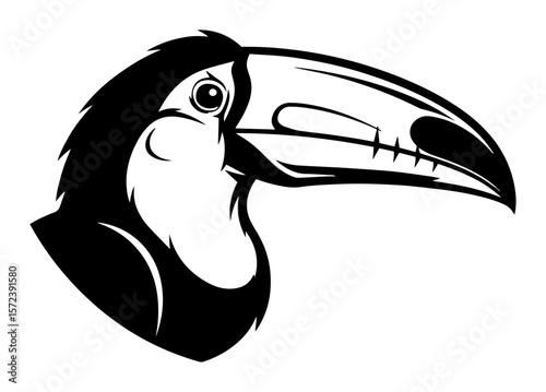 toucan bird head logo vector silhouette