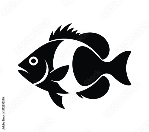 Tropical Fish Vector Icon Set, Illustrations for Aquarium Logos