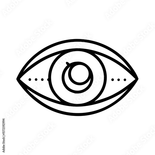 Human Eye Vision Line Icon
