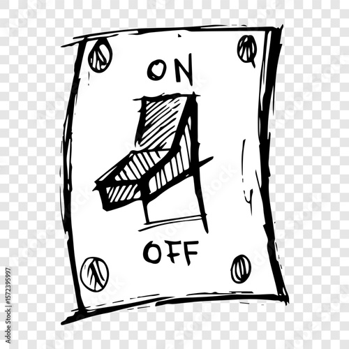 Doodles single wall light switch