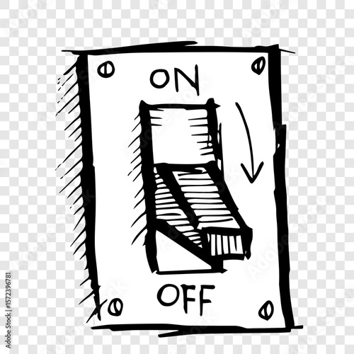 Doodles single wall light switch