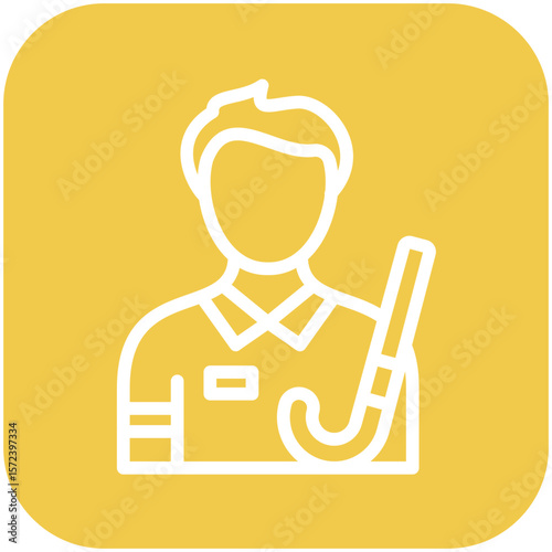 Hockey Player Male Icon