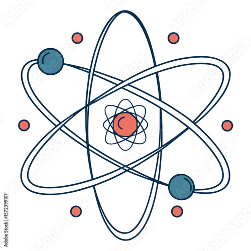 Atomic Structure Orbiting Particles science nucleus