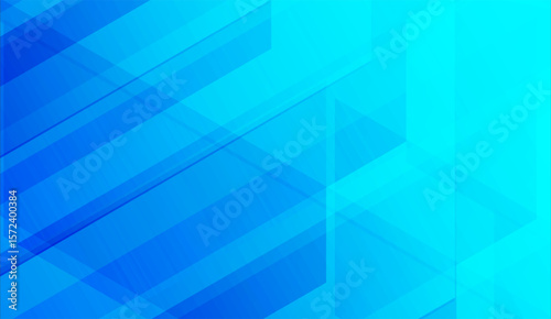 Abstract composition features geometric shapes and stripes with shifting shades of cool blues, creating a modern, layered, and dynamic visual texture effect that is very appealing
