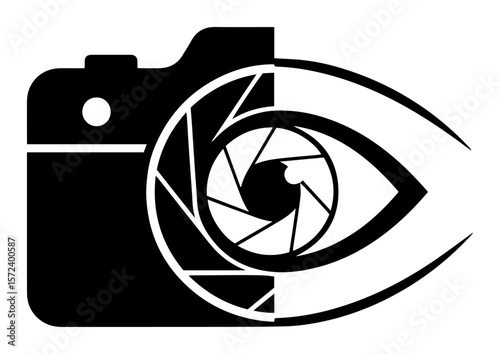 camera eye logo photography vision vector icon