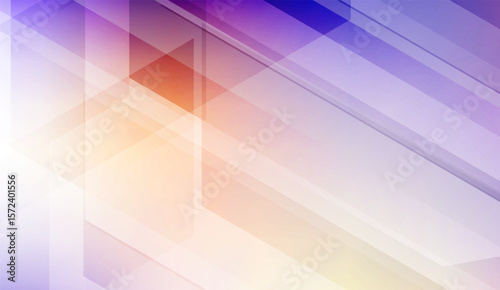Gradient shades and geometric shapes intersect, crafting a modern, digital backdrop with violet, orange, and white tones, evoking a sense of fluidity and dynamic interaction