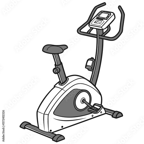 Stationary exercise bike with display stationary bike