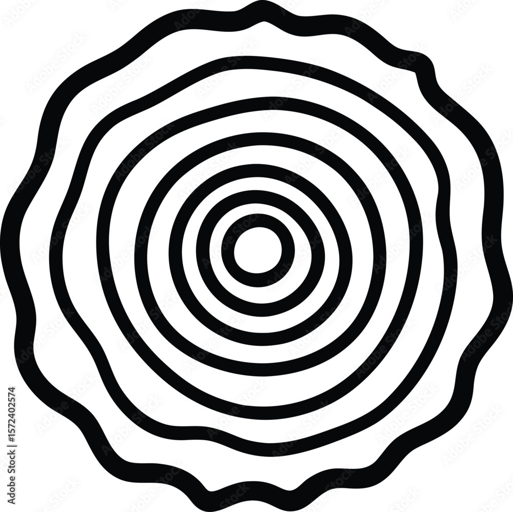 Fototapeta premium black and white spiral vector illustration transparent background