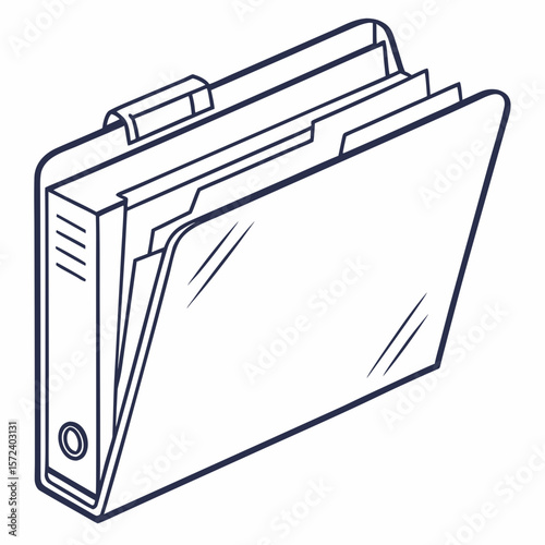Open folder with documents paperwork filing