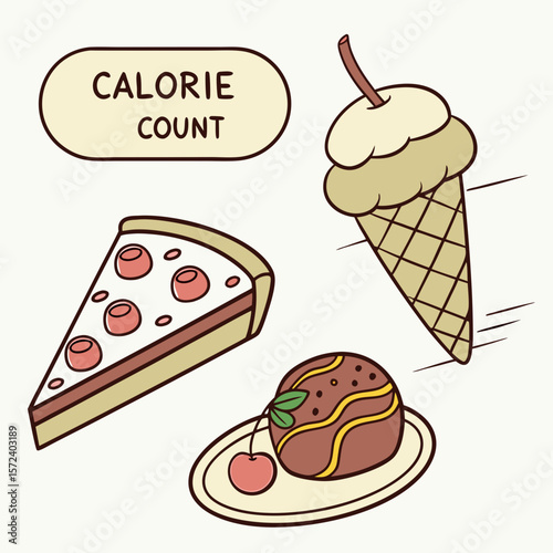 Delicious treats calorie count food dessert