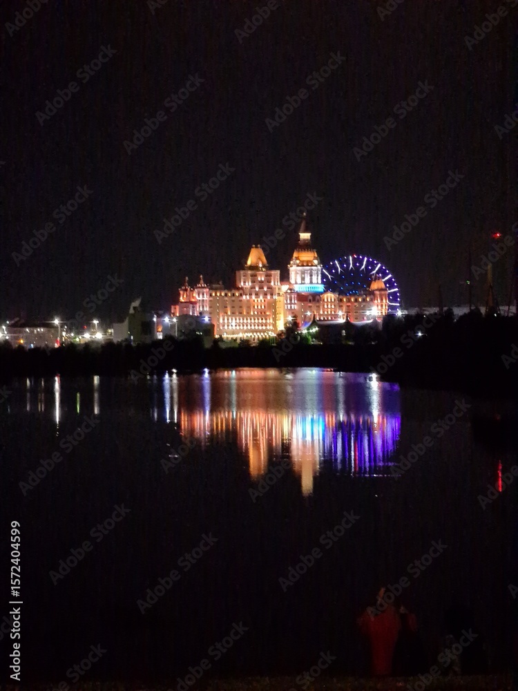 night view of the city of sochi night view of the city of sochi