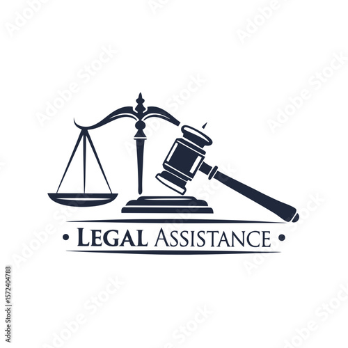 Gavel and scales of justice legal court