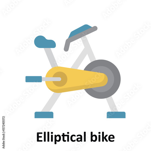 Elliptical bike, Vector Icon which can easily modify or edit