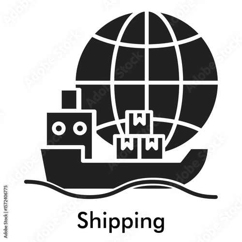 Shipping Icon - Glyph Style