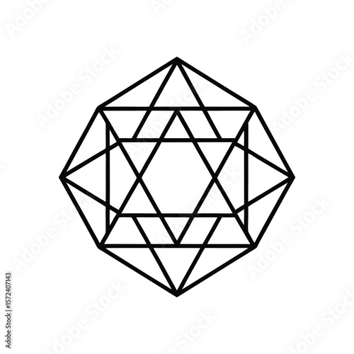 sacred geometric symbol line art