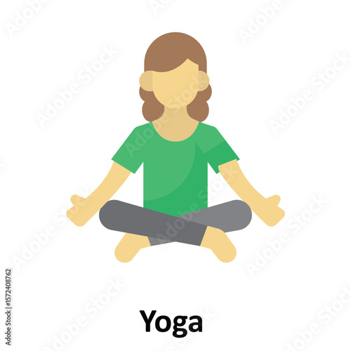 Yoga practice Vector Icon which can easily modify or edit