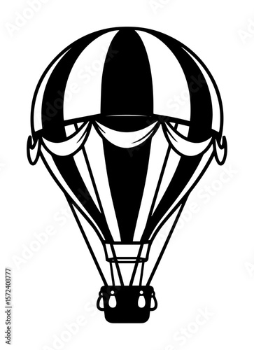 Wallpaper Mural vintage hot air balloon silhouette vector icon Torontodigital.ca