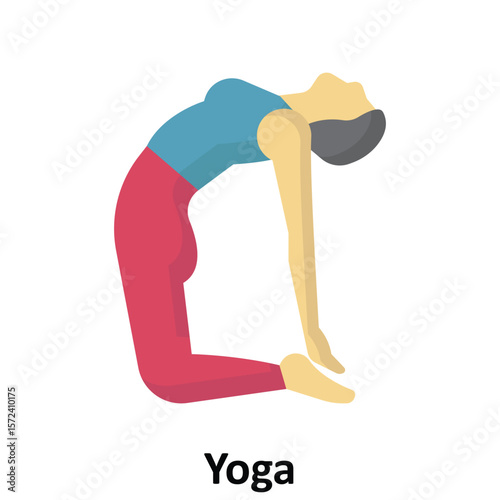 Yoga workout Vector Icon which can easily modify or edit