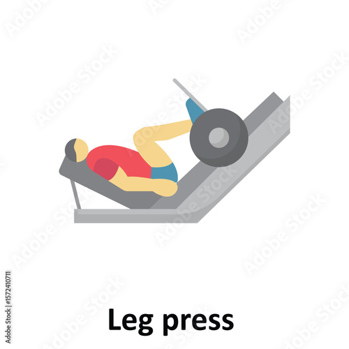 Leg press Vector Icon which can easily modify or edit