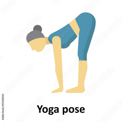 Yoga pose Vector Icon which can easily modify or edit