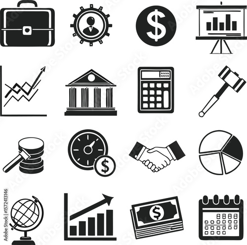 Leather & Shoe Repair Icon Set – Tools, Restoration & Footwear Maintenance Vector Pack