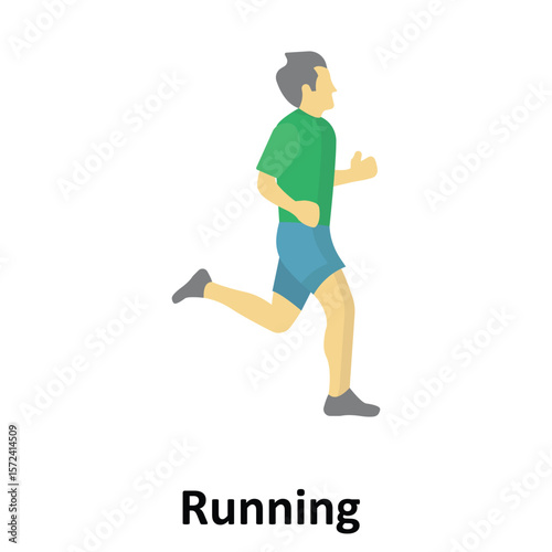 Running Vector Icon which can easily modify or edit