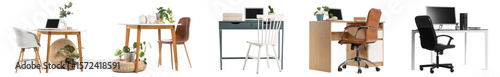Collage of modern tables on...