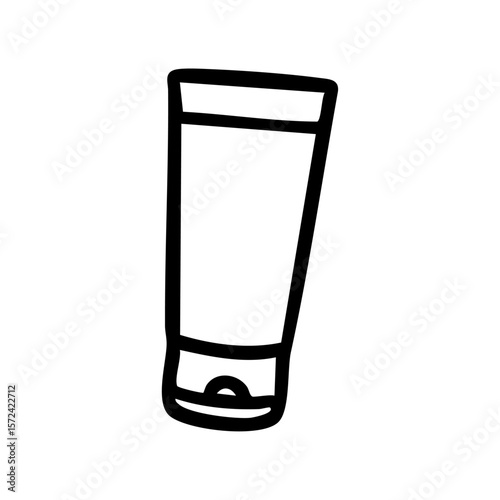 チューブ容器　線画　手書き