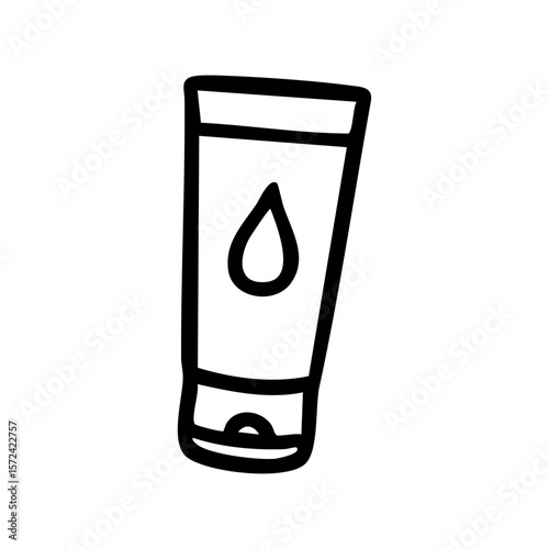 チューブ容器　線画　手書き
