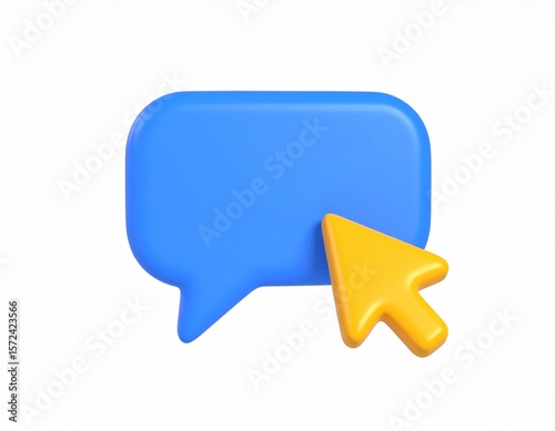message 3d rendering isolated on white background cartoon plastic style icon