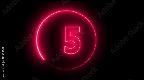 Glowing Blue Neon 2012 Number Sign on Black Background for New Year Countdown Celebration Concept