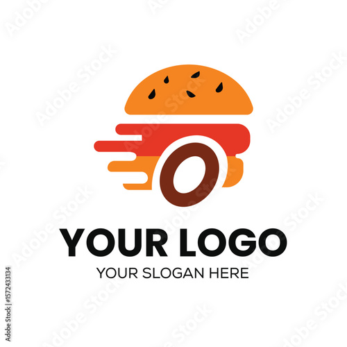 Speed Burger Icon, Burger vector 