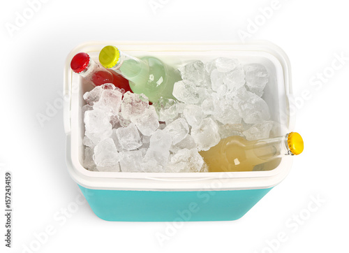 Modern beach cooler with ic...