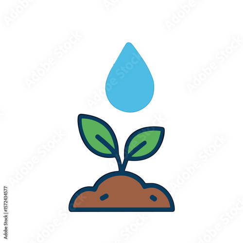 Watering Plant with Drop