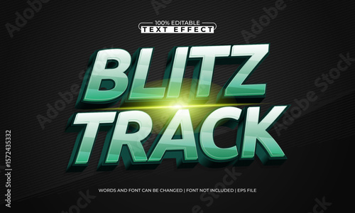 blitz track editable text effect with a fast and speed text style