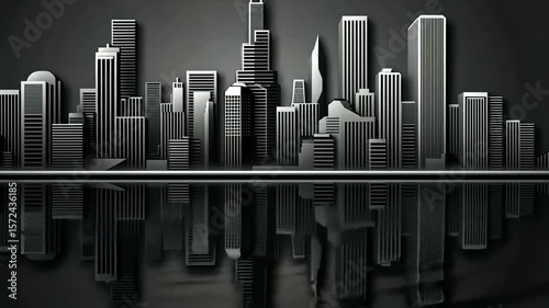 Cityscape Reflection Animation