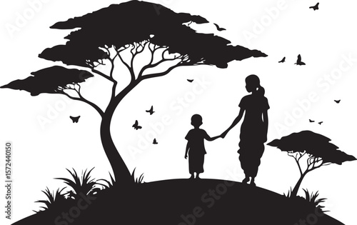 family on the tree