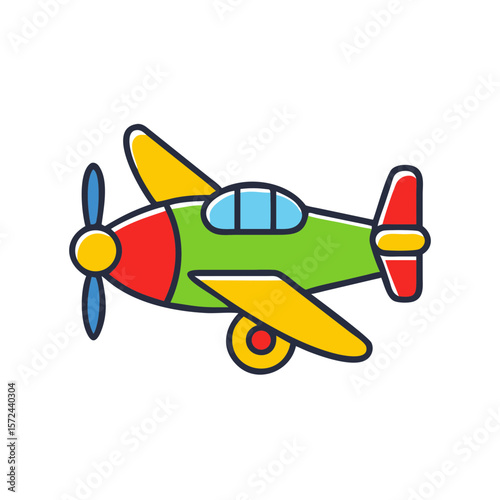 toy airplane isolated on white background