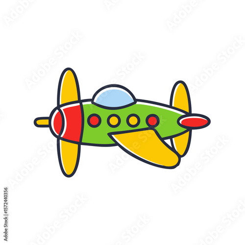 toy airplane on white background