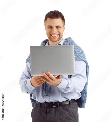 Handsome businessman workin...