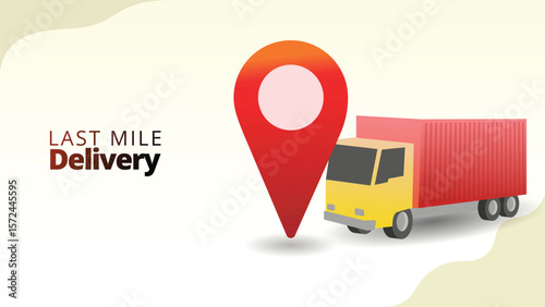 last mile delivery concept. Final stage delivery to customer. supply chain management concept vector illustration.