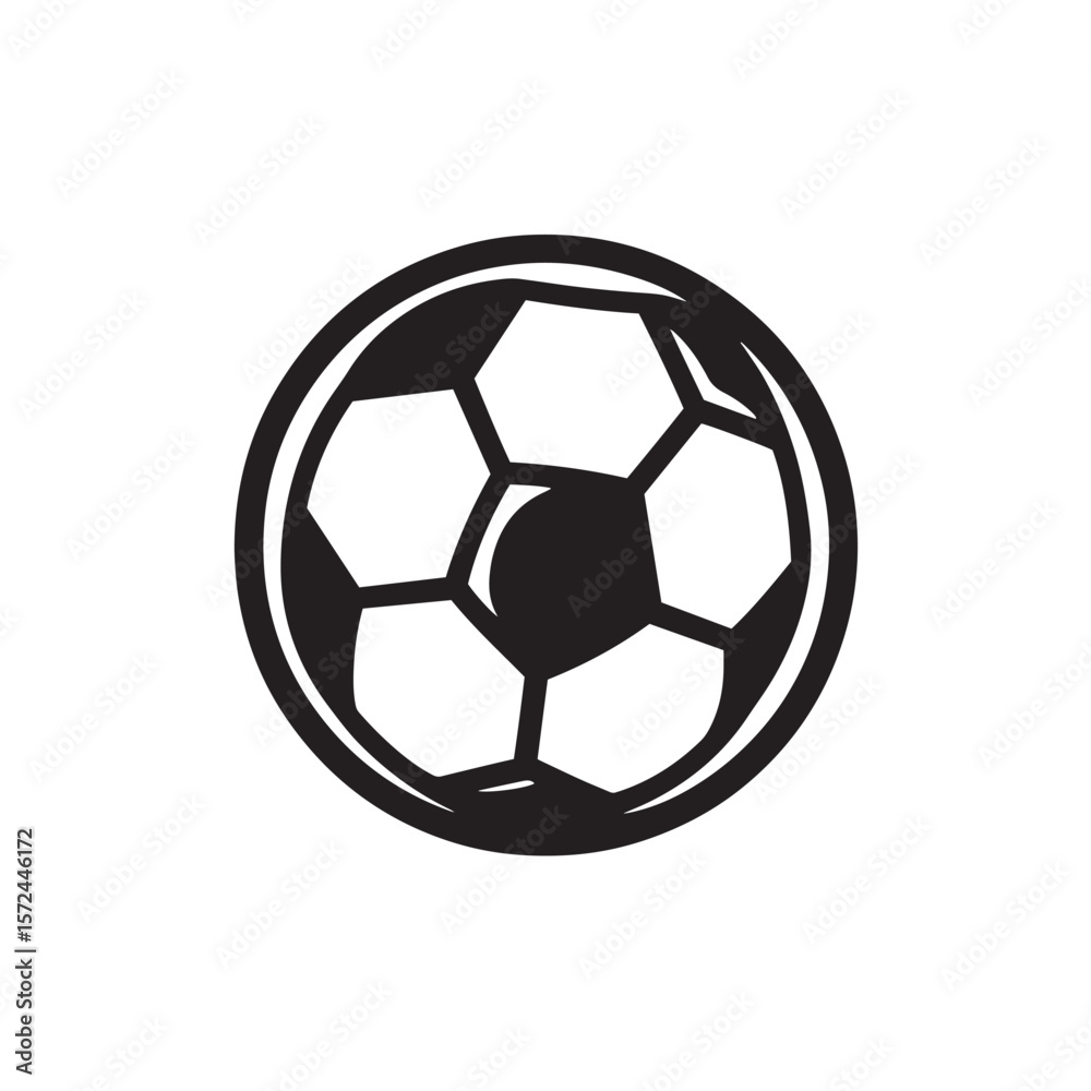 Fototapeta premium Illustration of a round leather soccer ball for sport, game, or competition