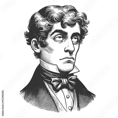 man in formal attire with a tired, unimpressed expression and eyes rolled upward in boredom sketch engraving generative ai fictional character vector illustration. Scratch board. Black and white image