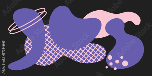 Irregular natural shapes and forms abstract vector design