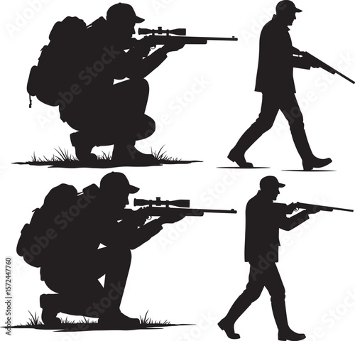 silhouette of a soldier with a rifle