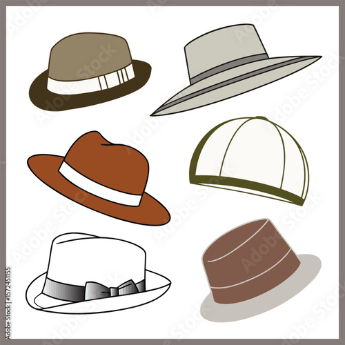 Coloured hats collection