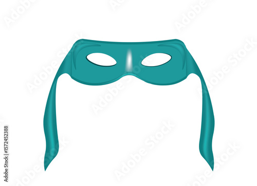Zorro eye mask blue, vector illustration