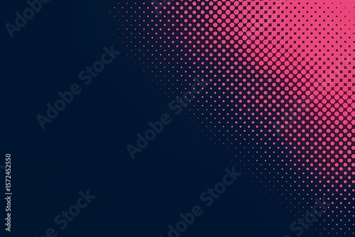 Pink dots fading into navy blue abstract background