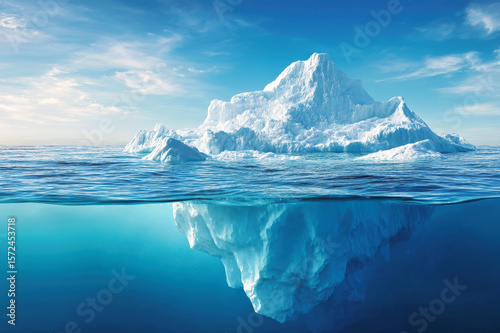 Wallpaper Mural Iceberg floating majestically in the ocean under a clear blue sky during tranquil daylight hours Torontodigital.ca